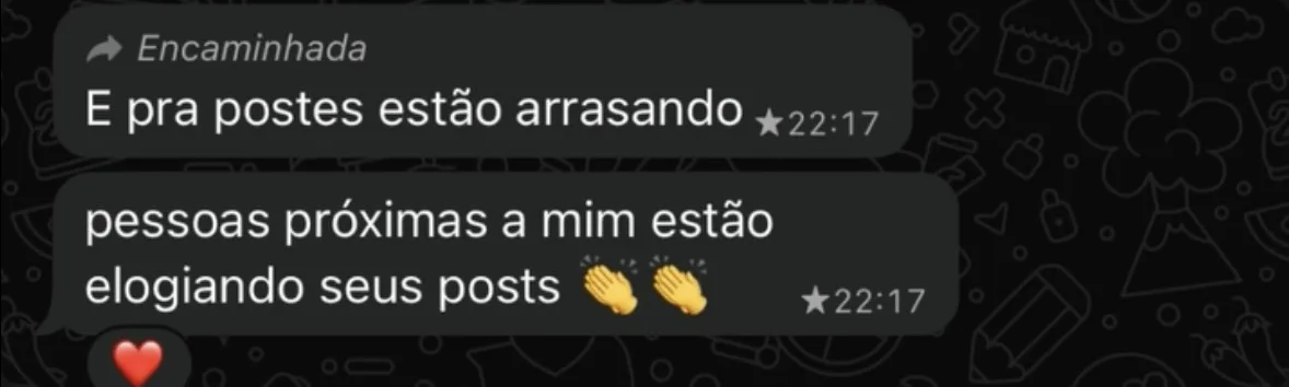 Print de depoimento de cliente